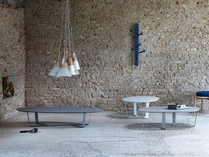 contemporary coffee table / wooden / metal / MDF