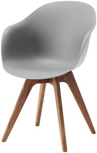 contemporary chair / with armrests / wooden / garden
