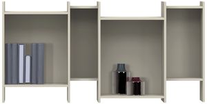 modular bookcase / wall-mounted / contemporary / wooden