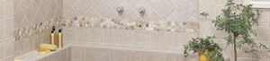 bathroom mosaic tile / wall / natural stone / textured