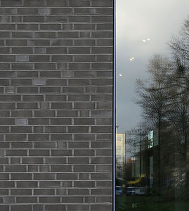 solid brick / for facades / black / clinker
