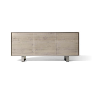 contemporary sideboard / wooden / gray