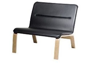 contemporary fireside chair / leather / indoor