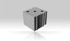 lightweight concrete block / solid / for crosswalls / fire-rated