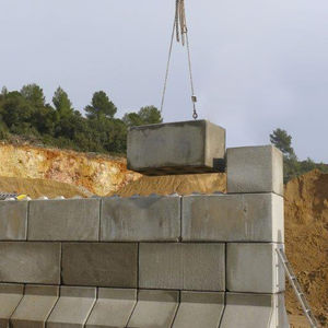 solid concrete block / roof / facade / for fencing