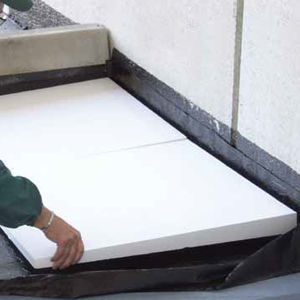 thermal insulation / expanded polystyrene / for roofs / rigid panel