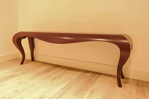original design sideboard table / lacquered wood / wood veneer / stained wood