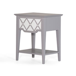 traditional bedside table / wooden / rectangular / for hotels