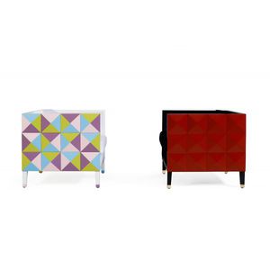 contemporary armchair / fabric / contract