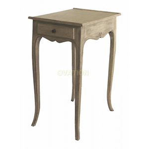 classic side table / wooden / rectangular / with drawer