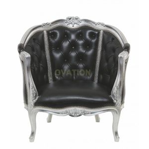 Louis XV style armchair / fabric / bergere