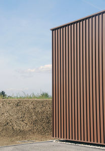 ribbed metal sheet / aluminum / for facades