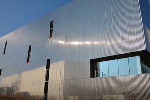 perforated sheet metal / ribbed / stainless steel / for facades