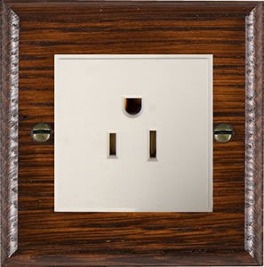 power socket / wall-mounted / wooden / traditional