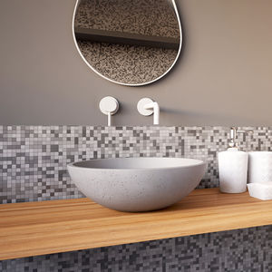 countertop washbasin / round / concrete / contemporary
