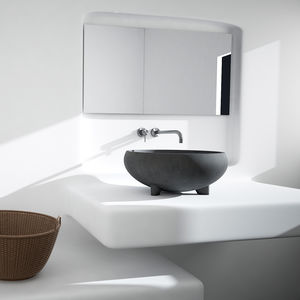 countertop washbasin / round / concrete / contemporary