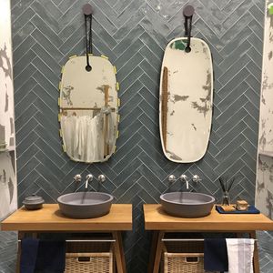 countertop washbasin / round / concrete / contemporary