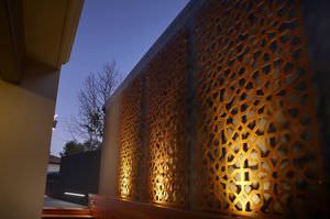 panel curtain wall / metal / decorative / perforated