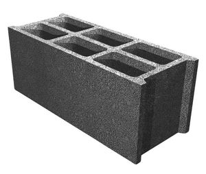 hollow concrete block / for load-bearing walls / acoustic