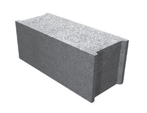 solid concrete block / for load-bearing walls / acoustic