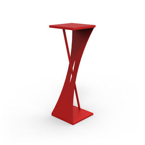 contemporary high occasional table / steel / rectangular