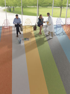 PVC flooring / commercial / colored concrete look / interior
