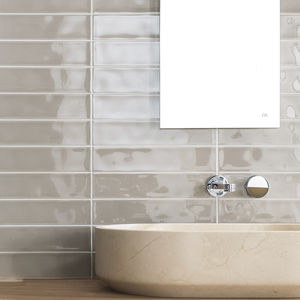 indoor tile / wall / ceramic / rectangular
