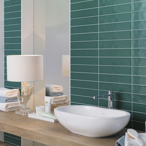 indoor tile / wall / ceramic / rectangular