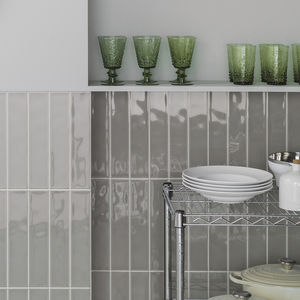 indoor tile / wall / ceramic / rectangular
