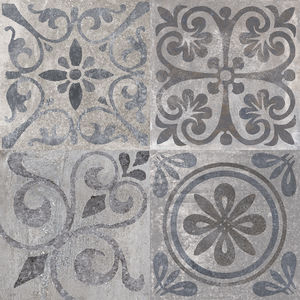 indoor tile / floor / porcelain stoneware / square