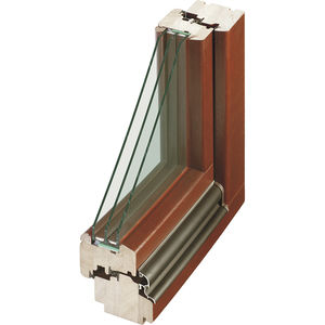 casement window / wooden / triple-glazed / thermal break