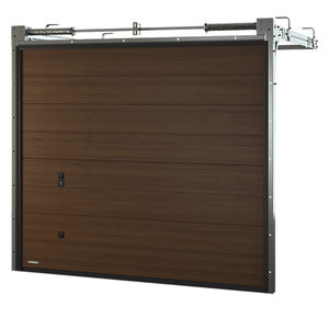 sectional garage doors / wooden / polyurethane foam / automatic