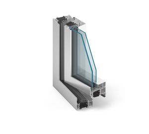 tilt-and-turn window / aluminum / double-glazed / thermal break