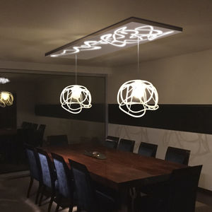 hanging lamp / original design / metal / LED