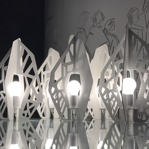 table lamp / original design / metal / LED