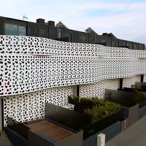 aluminum cladding / perforated / lacquered / panel