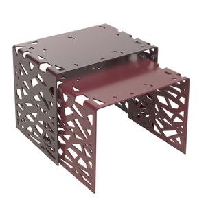 original design side table / metal / aluminum / rectangular