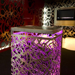 floor-standing lamp / original design / metal / LED