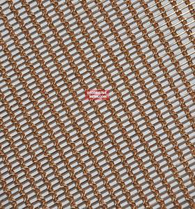 wire facade mesh / roof / bronze / tight mesh