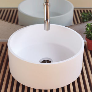 countertop washbasin / round / Solid Surface / contemporary