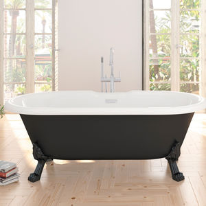 bathtub with legs / oval / fiberglass / deep