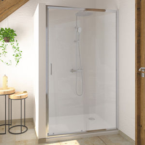 sliding shower screen / for alcoves / glass