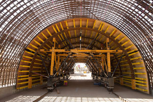 modular formwork / circular / metal / for tunnels