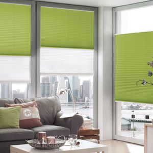 pleated blinds / canvas / blackout / chain-operated