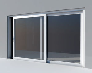 sliding patio door / wooden / double-glazed