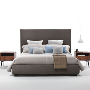 double bed / contemporary / upholstered / with headboard