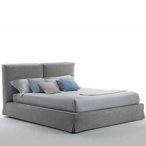 double bed / contemporary / upholstered / with headboard