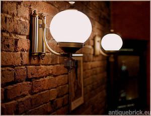 interior wall brick / red / handmade