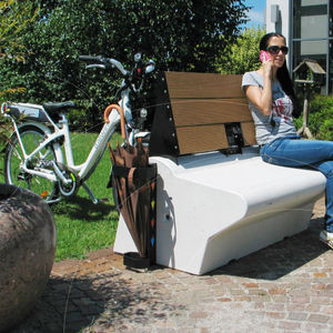public bench / contemporary / composite / with smartphone and tablet charger