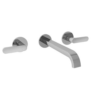double-handle washbasin mixer tap / built-in / deck-mounted / chromed metal